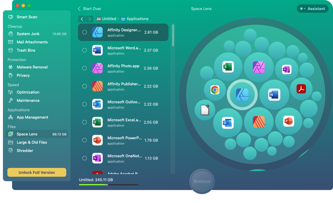 To help you compare the two tools in terms of the Space Lens feature, let us remind you what it looks like in the CleanMyMac app. To help you compare the two tools in terms of the Space Lens feature, let us remind you what it looks like in the CleanMyMac app.