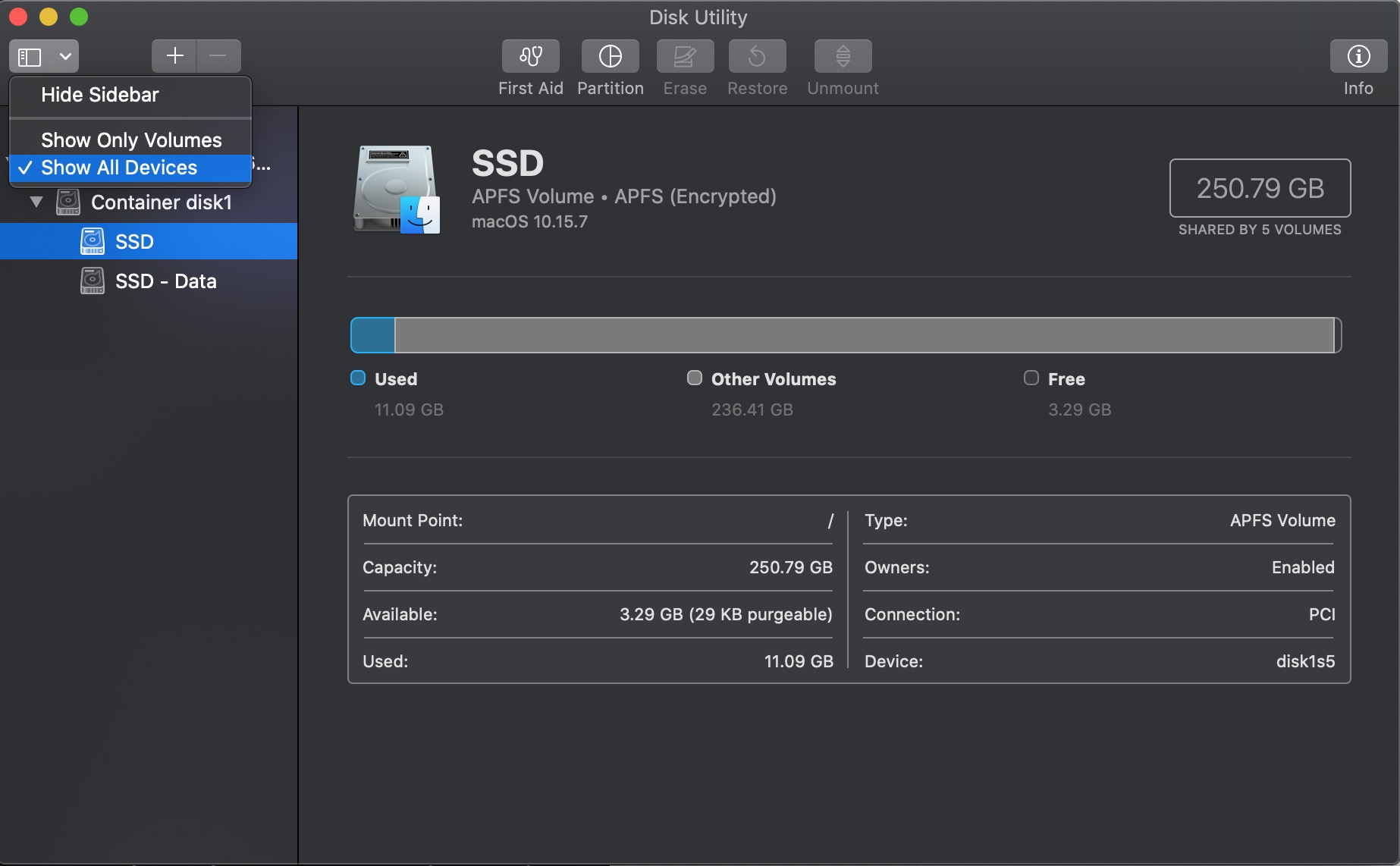 Disk Utility User Interface Disk Utility User Interface
