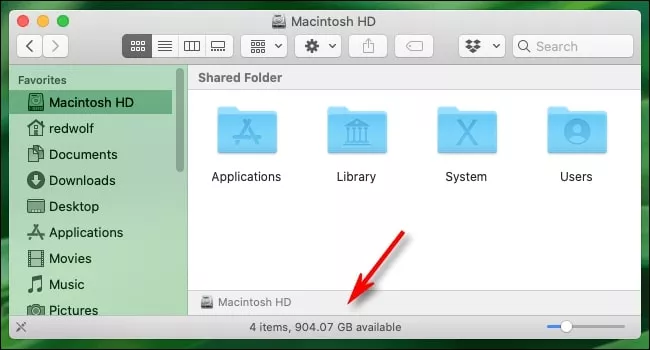 how much storage is available on your Mac