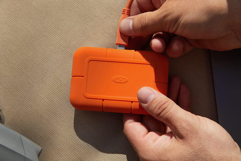 Lacie's range of bright-orange drives is instantly recognizable. Lacie's range of bright-orange drives is instantly recognizable.