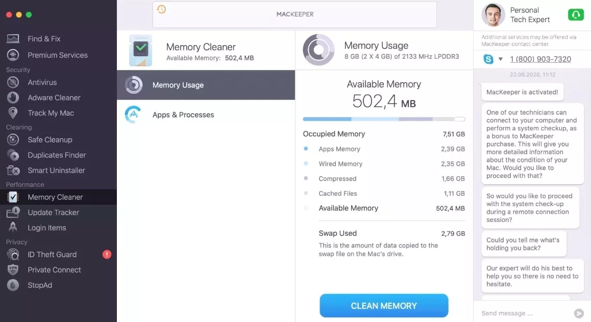 mackeeper memory cleaner