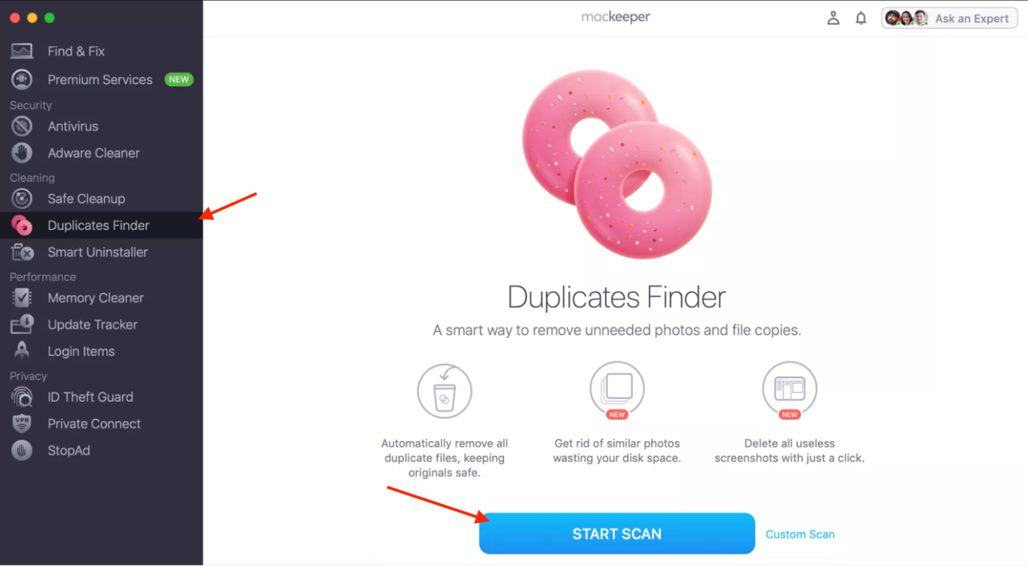 The Duplicates Finder in MacKeeper on Mac. Before you learn how to merge two photo libraries on Mac, it's a good idea to remove all duplicate images you don't need.