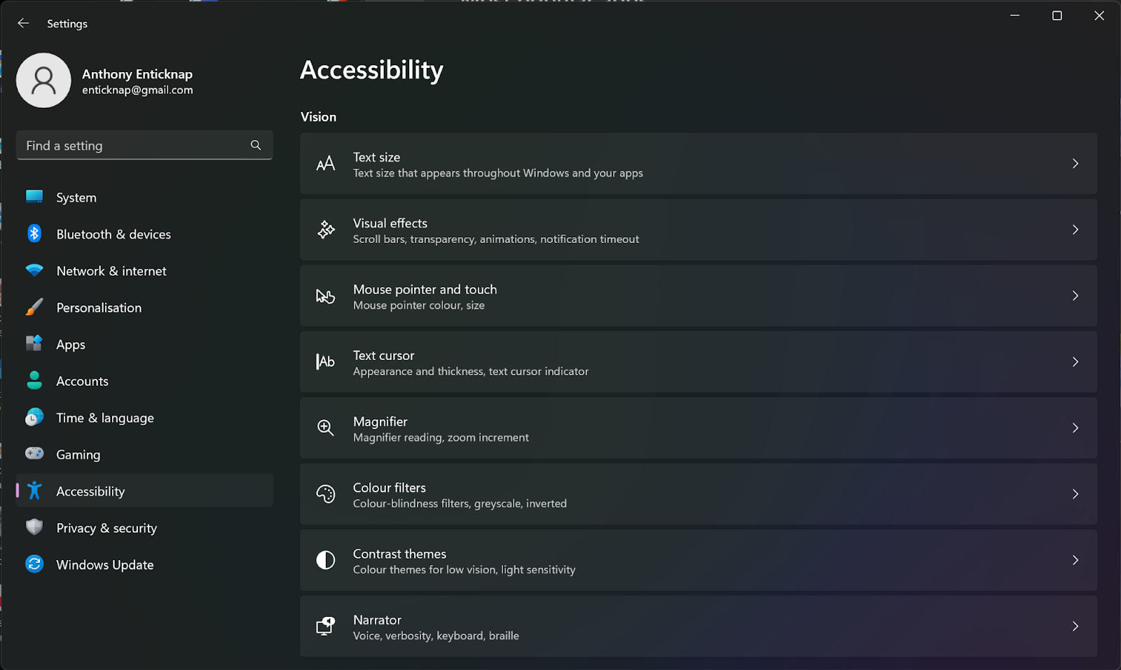 Windows offers even more accessibility features than macOS, including the ability to control the operating system using your eyes.