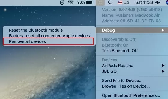 remove all bluetooth devices