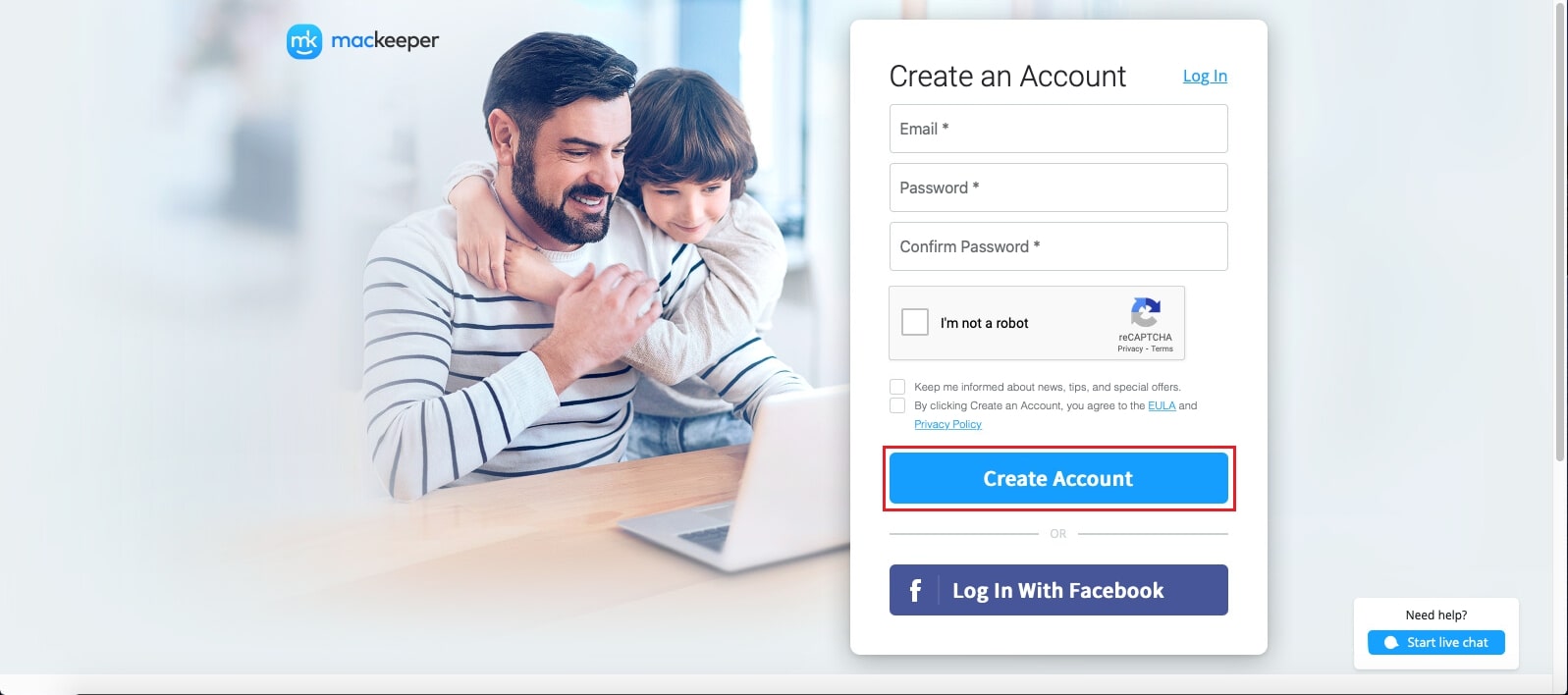 Create Account Create Account