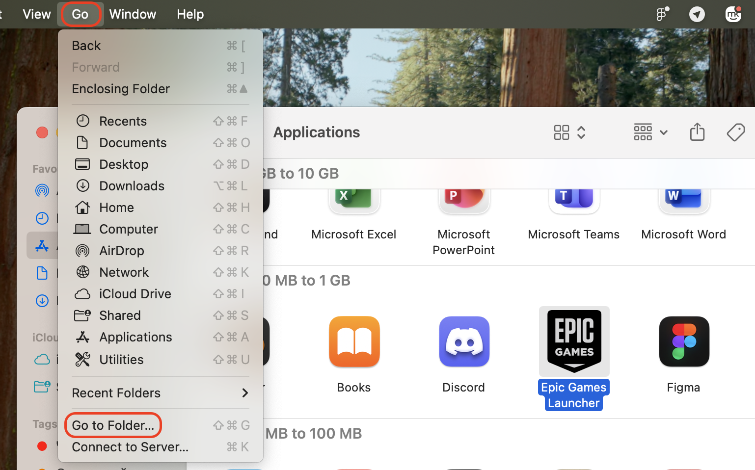 Open Finder, click Go in the menu bar, and select Go to Folder to access hidden system directories on your Mac.