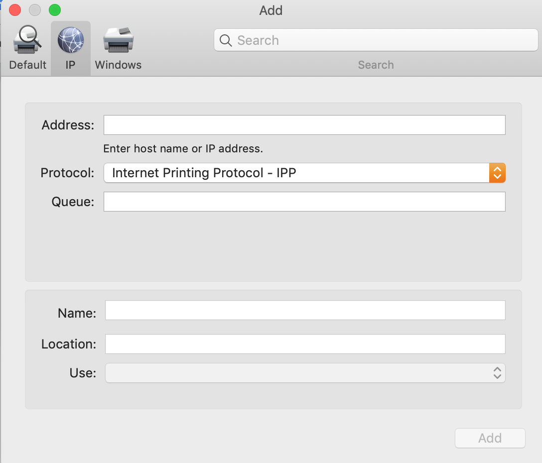 add printer with ip address in system preferences add printer with ip address in system preferences