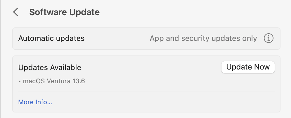 If a software update appears, select Update now. You'll then need to comply with Apple's licensing agreement to commence. If a software update appears, select Update now. You'll then need to comply with Apple's licensing agreement to commence.