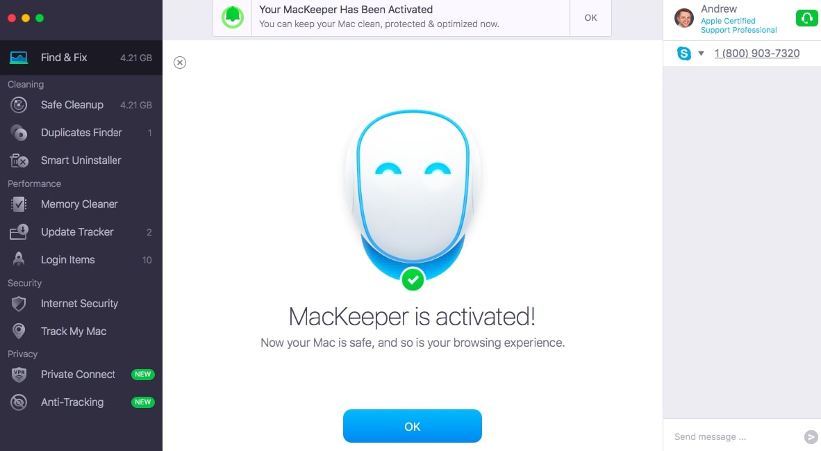 mackeeper activated screen mackeeper activated screen