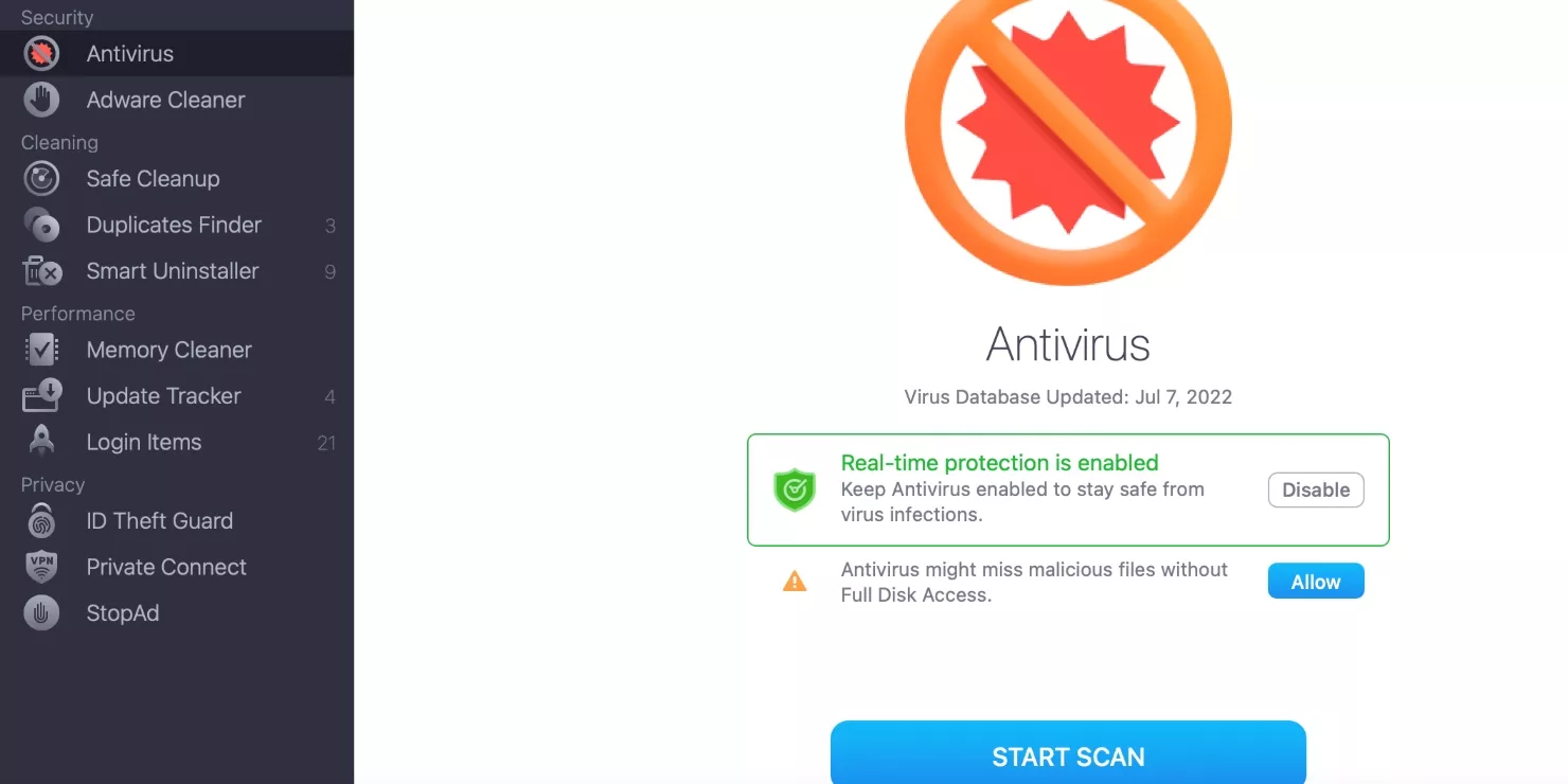 MacKeeper > Antivirus