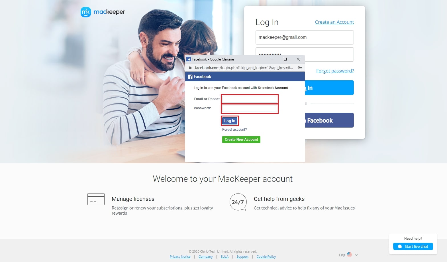 Log in With Facebook Log in With Facebook