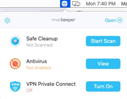 Turn on VPN from menu bar Turn on VPN from menu bar