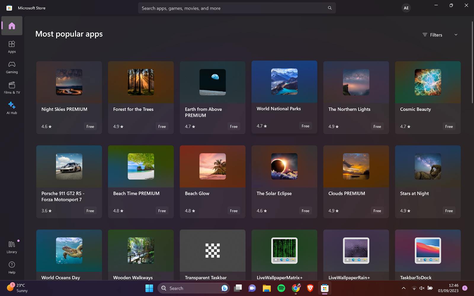 The Microsoft Store has a decent selection of apps. However, you'll find some apps aren't there, and you'll need to download them from the web instead.