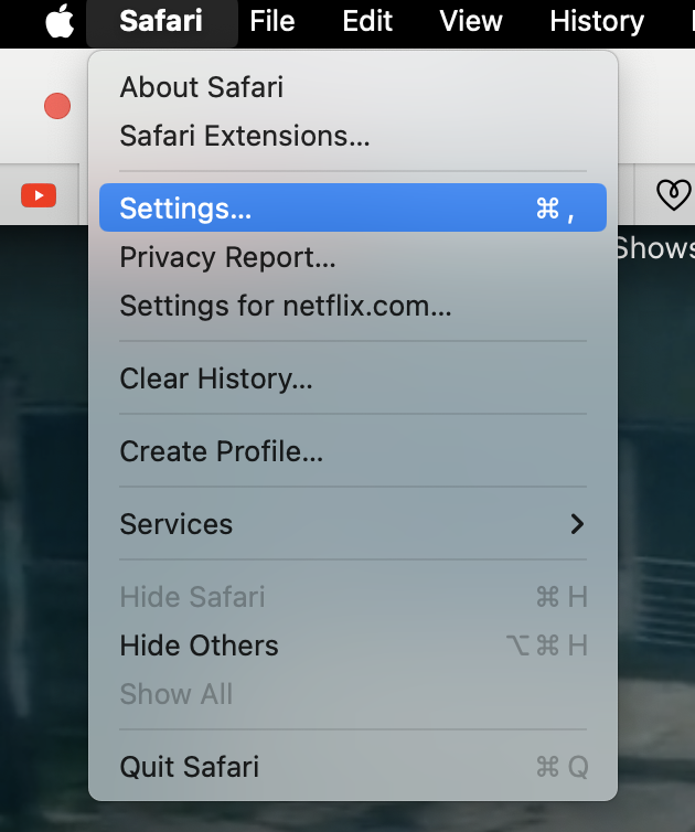 To clear caches, open Safari Settings on Mac OS Sonoma.