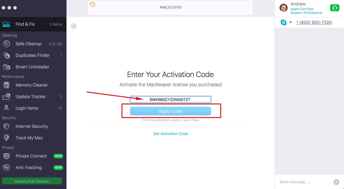 enter activation code in mackeeper enter activation code in mackeeper