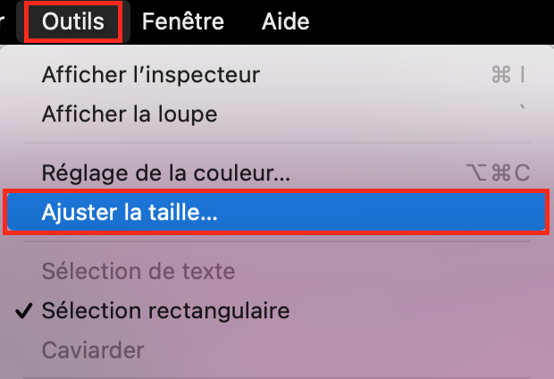 Cliquez sur Outils dans la barre de menus Cliquez sur Outils dans la barre de menus