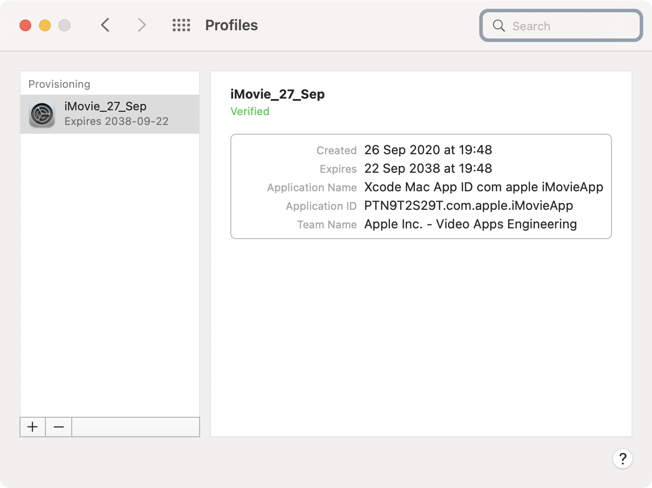 System Preferences > Profiles System Preferences > Profiles