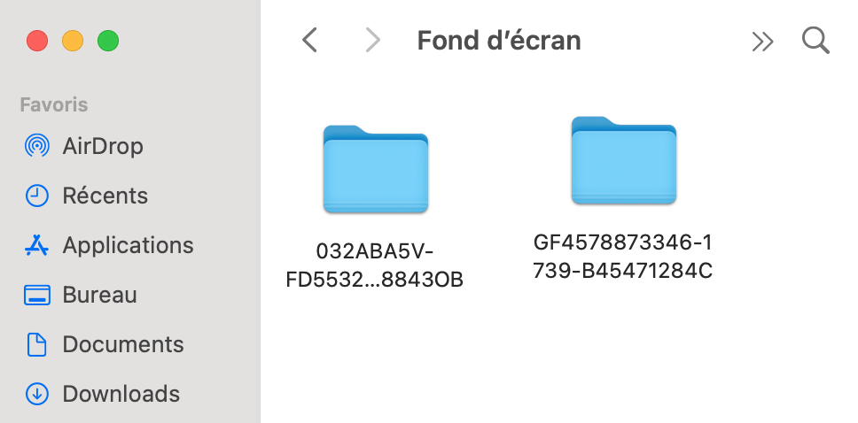 Un dossier Fond d’écran Un dossier Fond d’écran