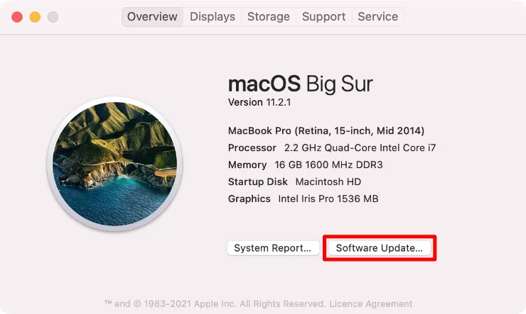 about this mac overview tab