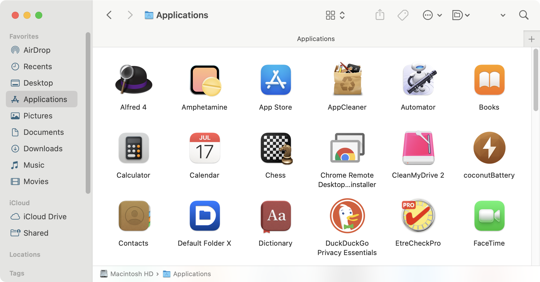 Finder > Application Finder > Application