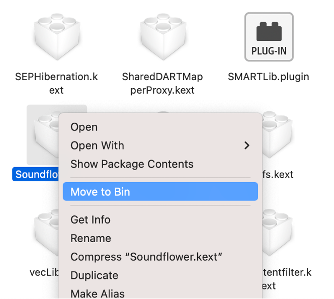 To manually delete the Soundflower plugin from your Mac, find and delete the Soundflower.kext file.