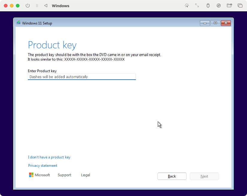 To continue with opening an .MSG file using a virtual machine on a Mac, install Windows in the virtual machine, using a disc image from Microsoft.