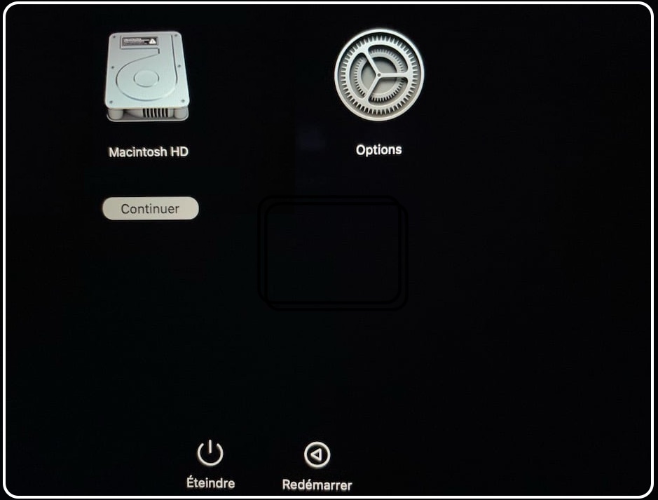 Sur un Mac basé sur M1, activez le mode sans échec en maintenant le bouton d'alimentation jusqu'à ce que les options de démarrage s'affichent.