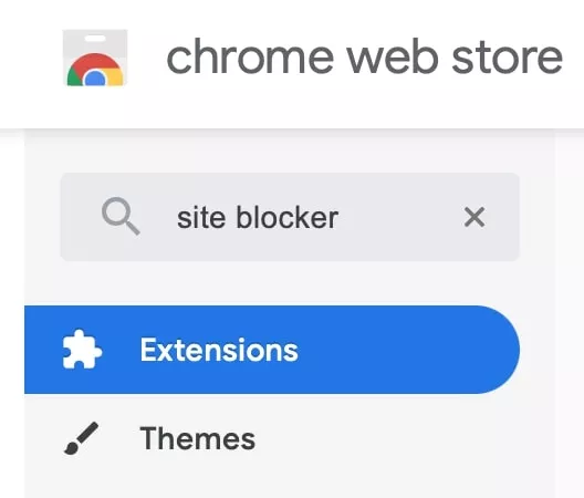chrome web store extension tab