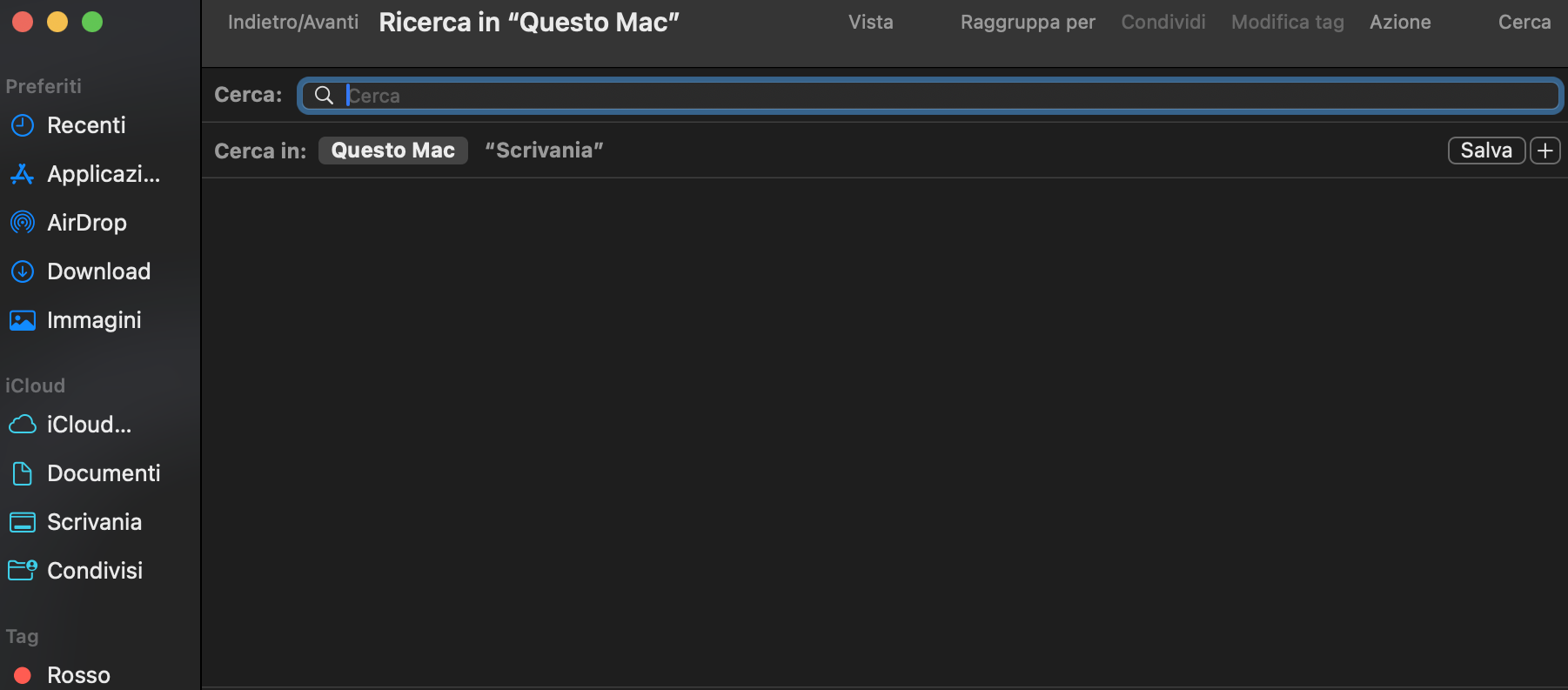 Per eliminare le immagini disco e gli archivi dalla sezione 