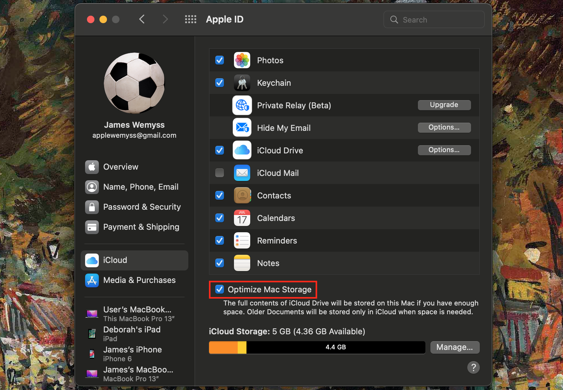 To remove purgeable space on macOS Mojave, disable the optimize Mac storage for iCloud feature by unticking the Optimize Mac Storage box in System Preferences > Apple ID.