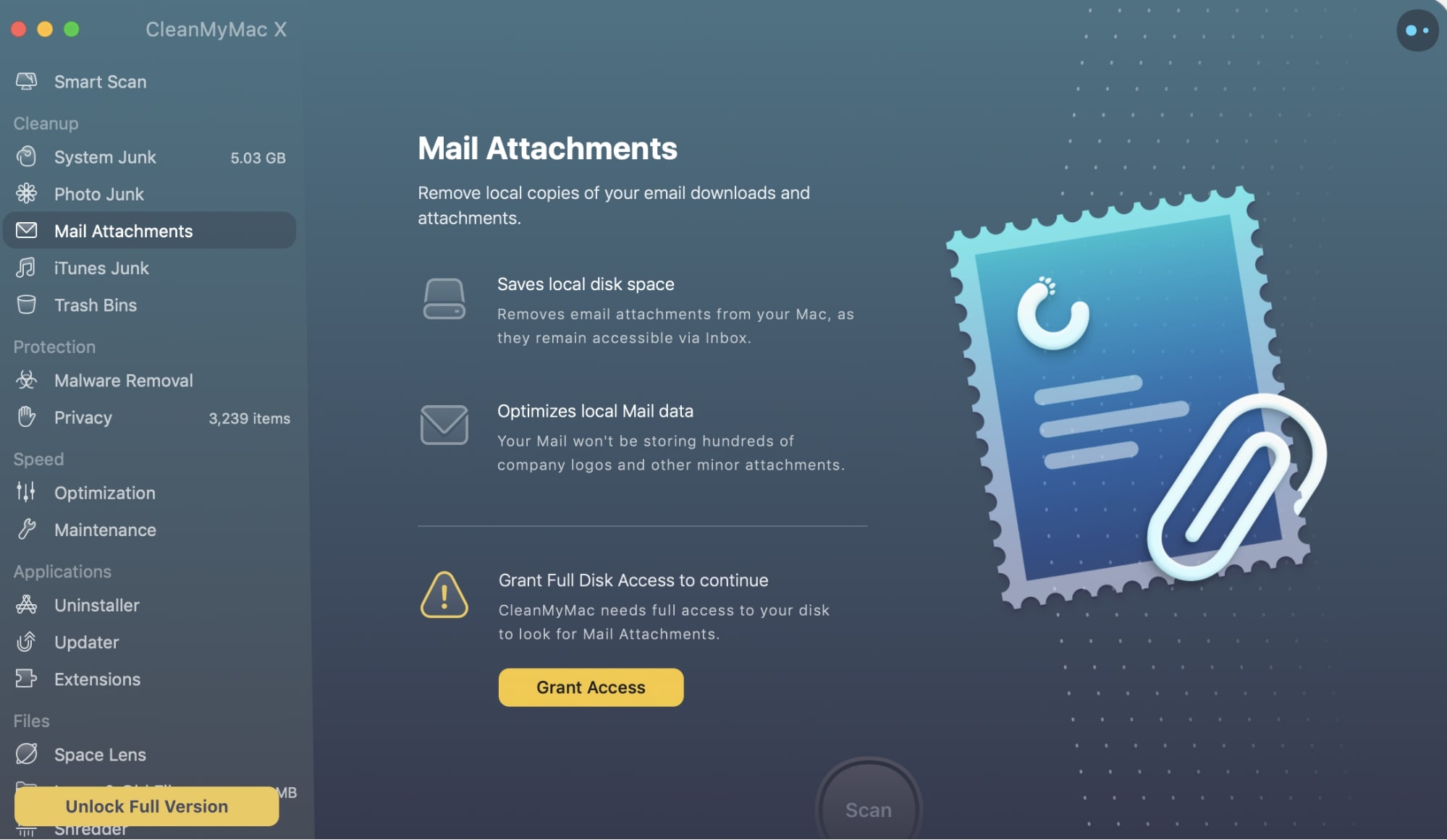 mac clean mail