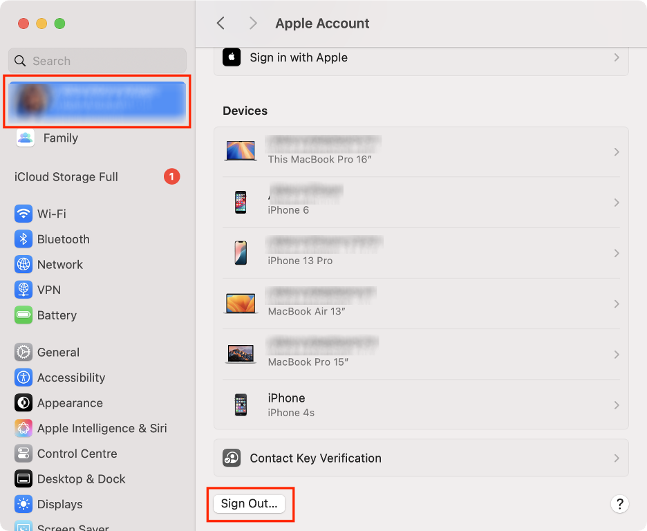 To fix any connection issues with your Apple ID and iCloud Private Relay, go to System Settings, click on your profile picture, then click Sign Out.