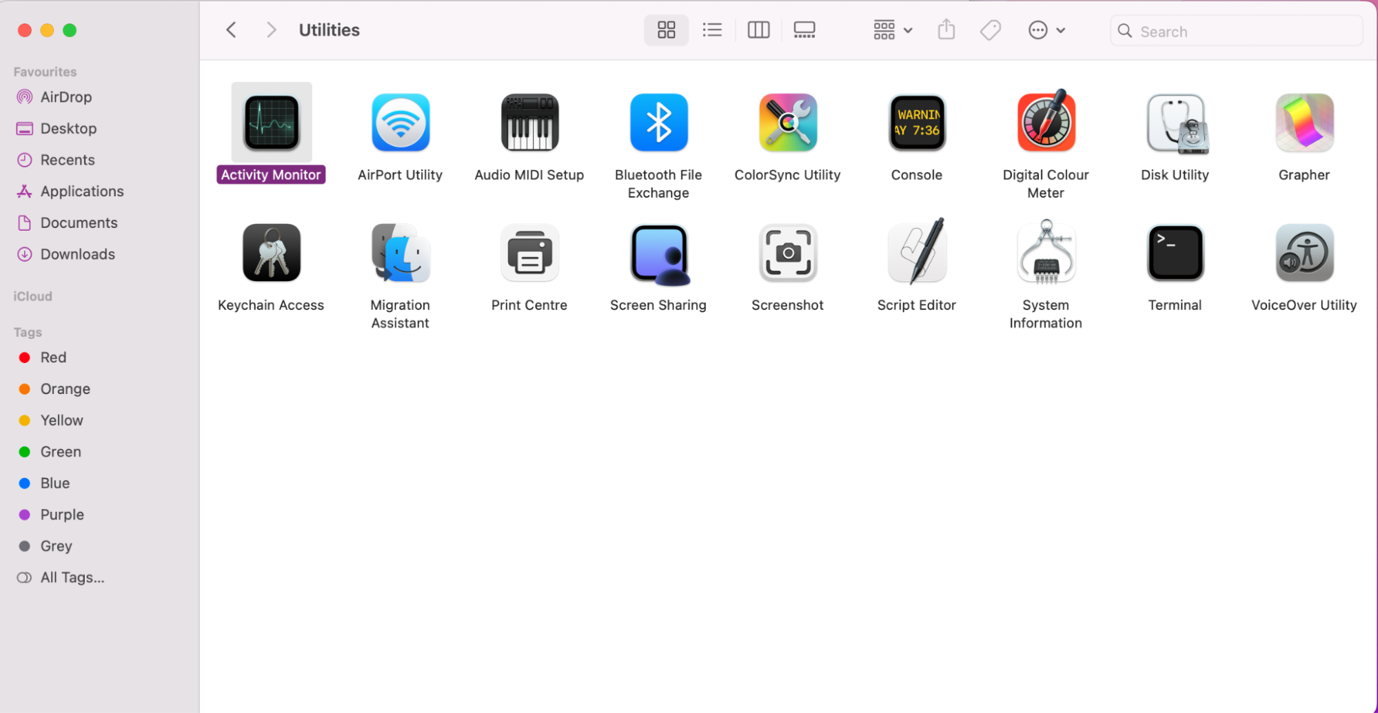 To open Activity Monitor, head to Applications > Utilities in Finder. Then right-click to open the macOS supported tool to help you track and monitor your MacBook resource and consumption.