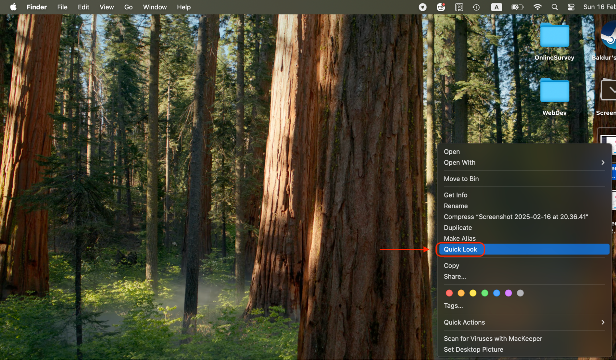 Open the screenshot in Preview to crop, edit, or adjust the image using Mac’s built-in editing tools.