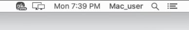 VPN on menu bar VPN on menu bar
