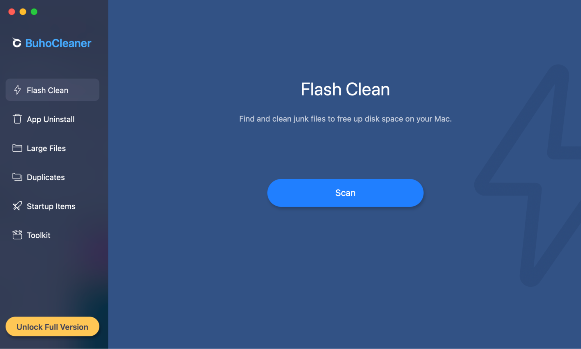 The BuhoCleaner app on Mac, open to the Flash Clean feature. Part of a BuhoCleaner review in a comparison of BuhoCleaner vs CleanMyMac. The BuhoCleaner app on Mac, open to the Flash Clean feature. Part of a BuhoCleaner review in a comparison of BuhoCleaner vs CleanMyMac.