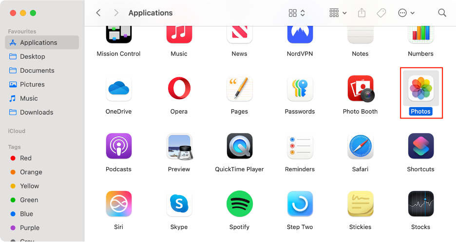 To repair your photo library issues, press the Option and Command keys while double-clicking to open the Photos app.