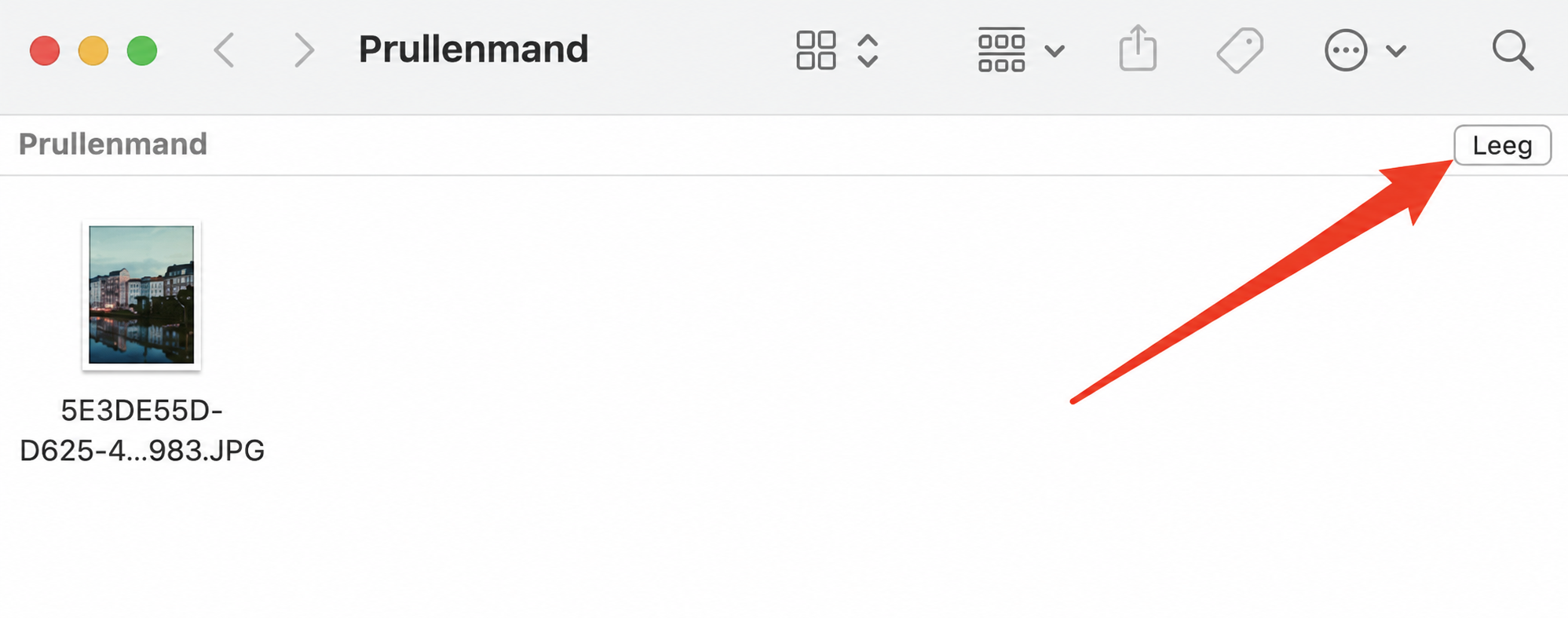 Je kunt nog steeds bij je prullenmand in de Veilige modus. Nadat je bij het opstarten de Option-toets hebt ingedrukt gehouden, ga je naar Prullenbak > Leeg om bestanden te verwijderen.