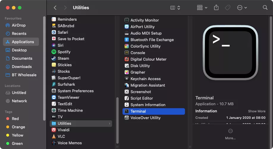 utilities folder