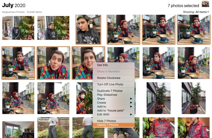 photos app delete photos 