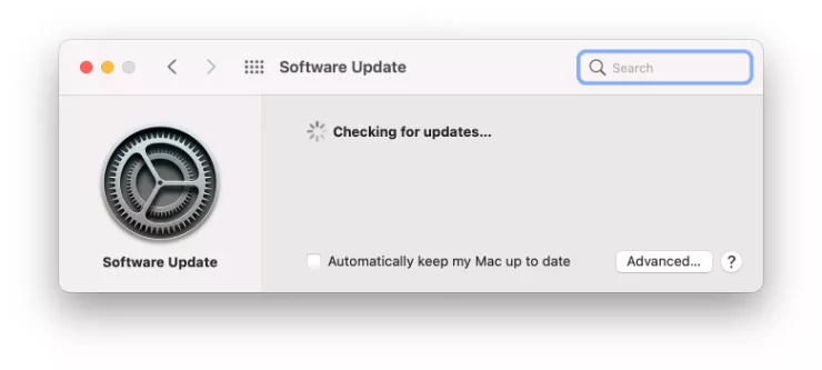 software update window