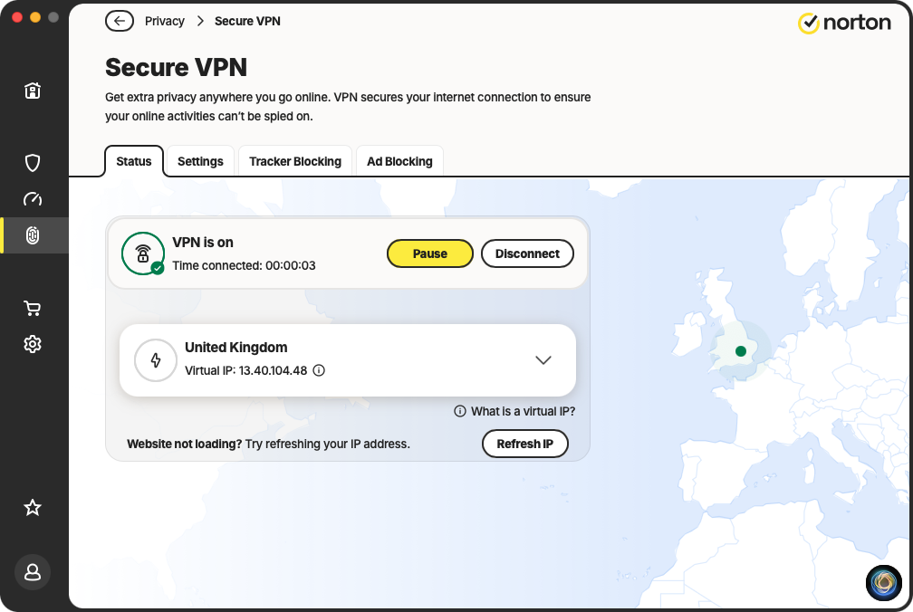 Norton's VPN offers some cool extras, such as a kill switch, which automatically blocks your Mac's internet connect if the VPN is interrupted.