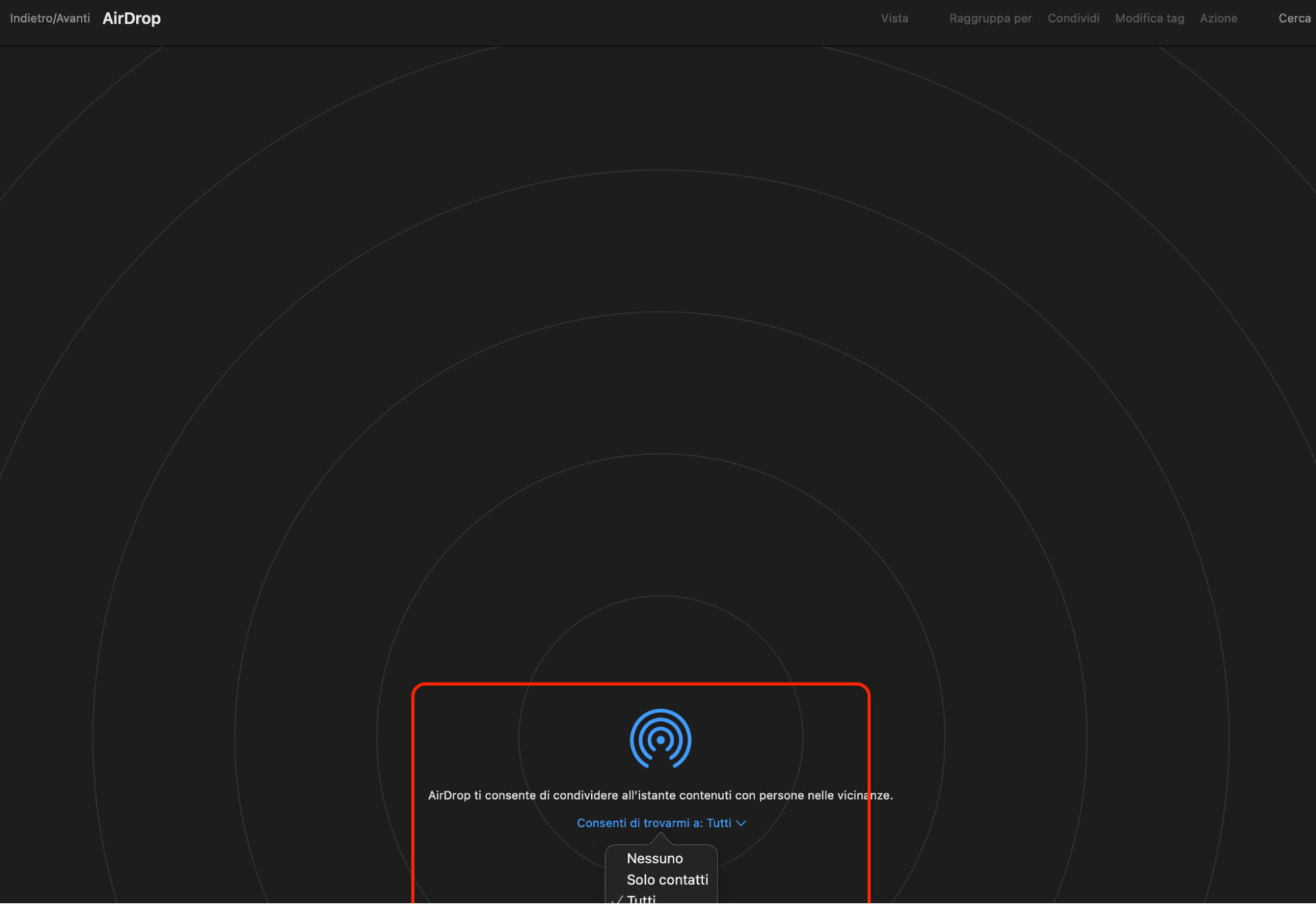 Seleziona il dispositivo con cui vuoi condividere le foto e fai clic su Fine.