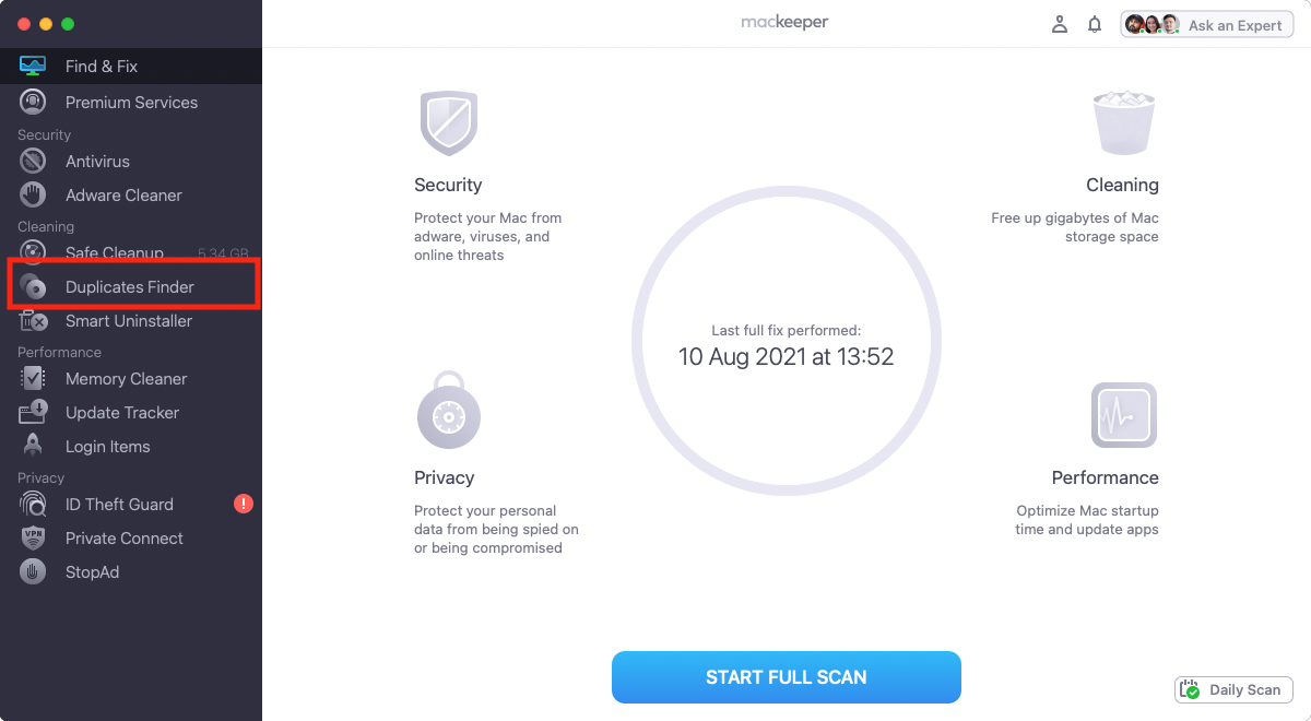 MacKeeper Duplicates Finder MacKeeper Duplicates Finder