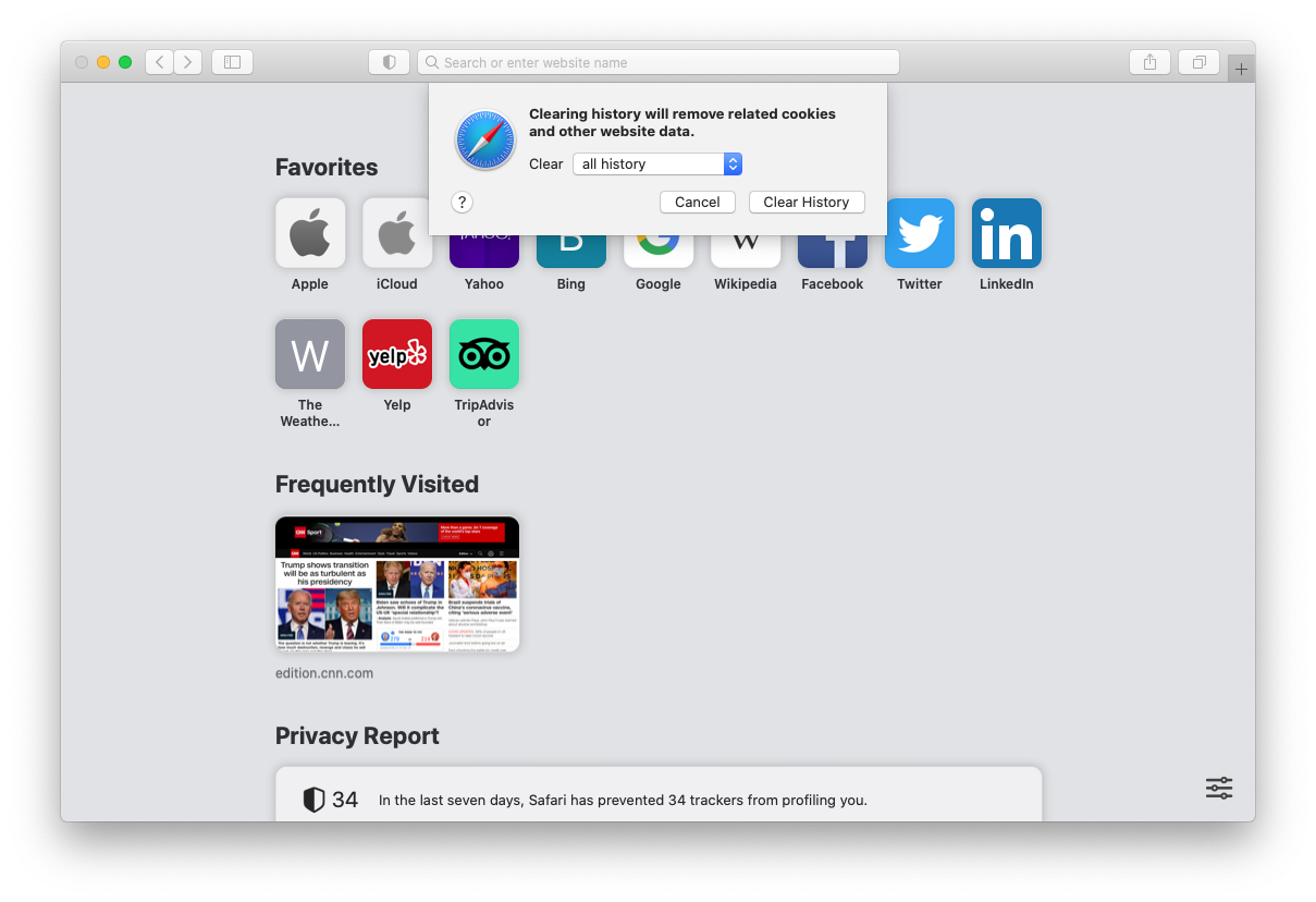 safari clear history menu safari clear history menu