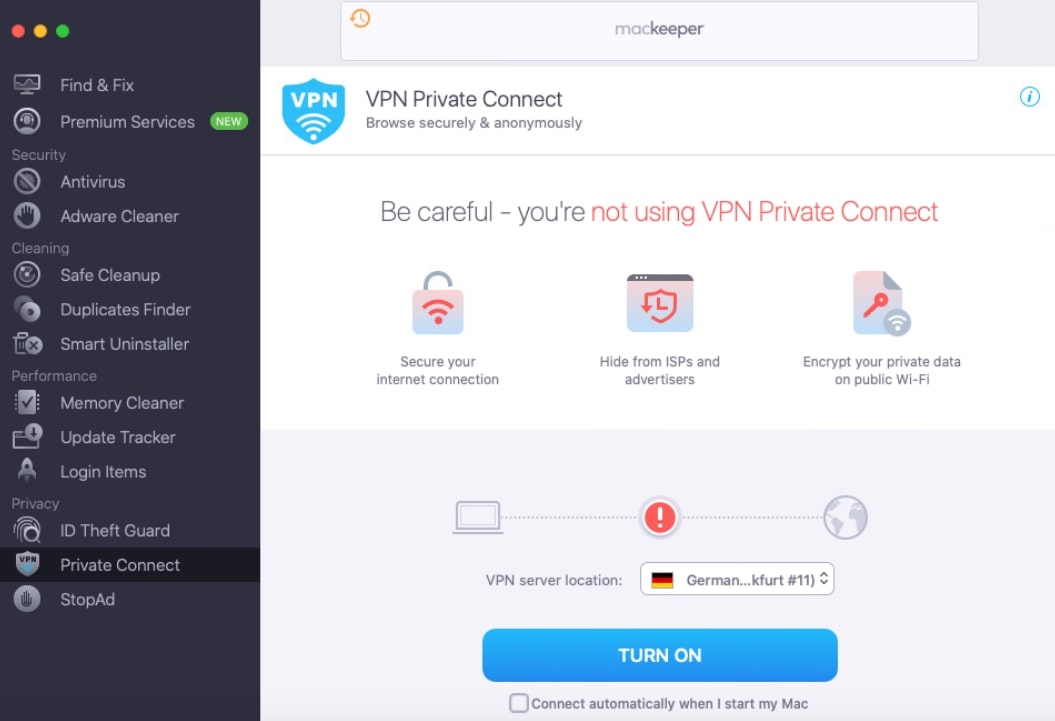 Turn on VPN Turn on VPN