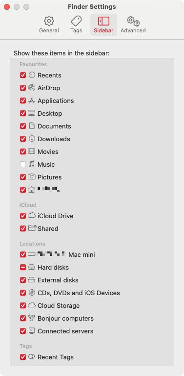 Next, go to the Sidebar section, and one again, make sure that 'External disks' is checked, under 'Show these items in the sidebar'. Next, go to the Sidebar section, and one again, make sure that 'External disks' is checked, under 'Show these items in the sidebar'.
