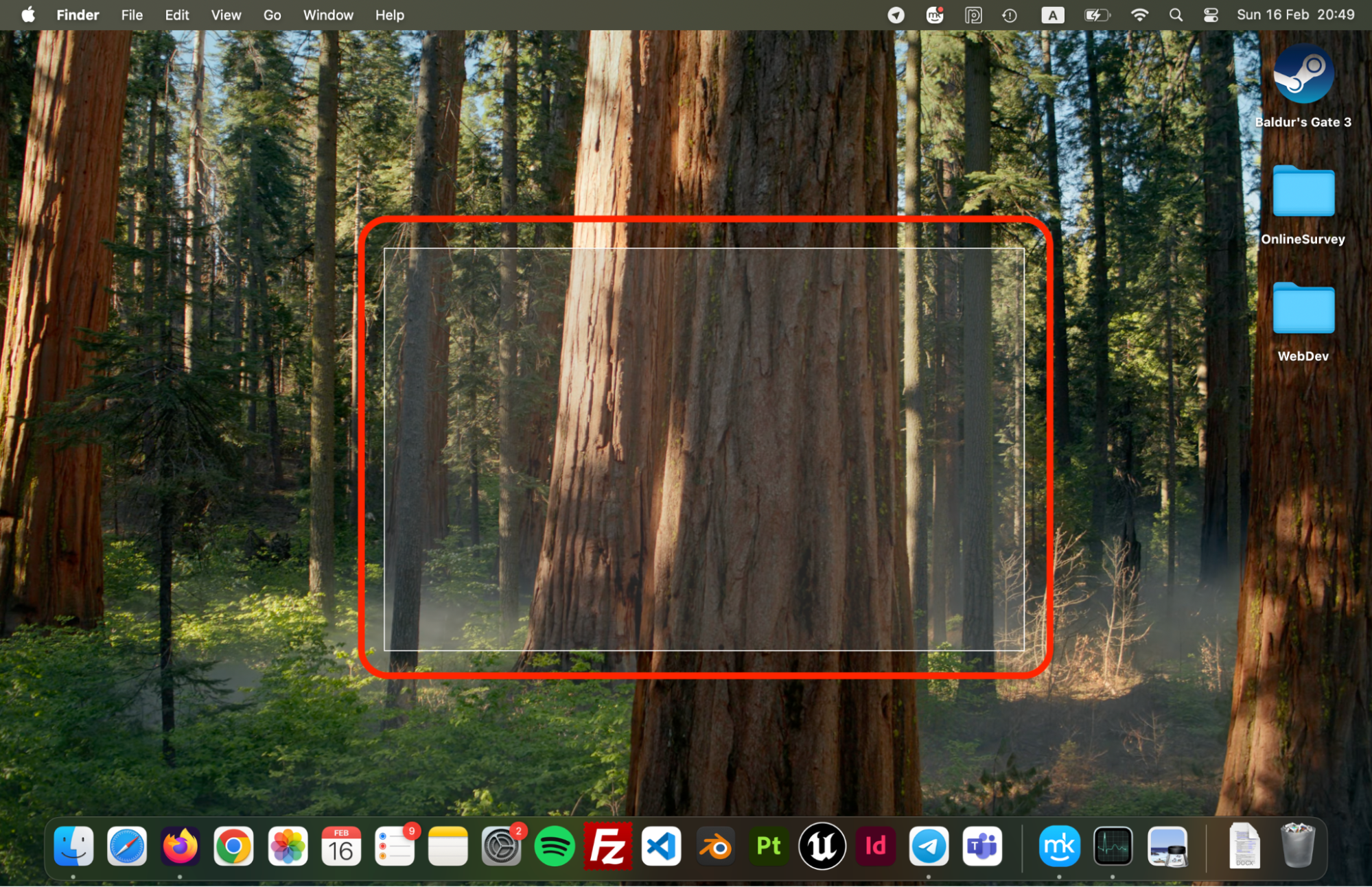 Drag the cursor to select the specific area you want to capture, ensuring a precise screenshot on your Mac.