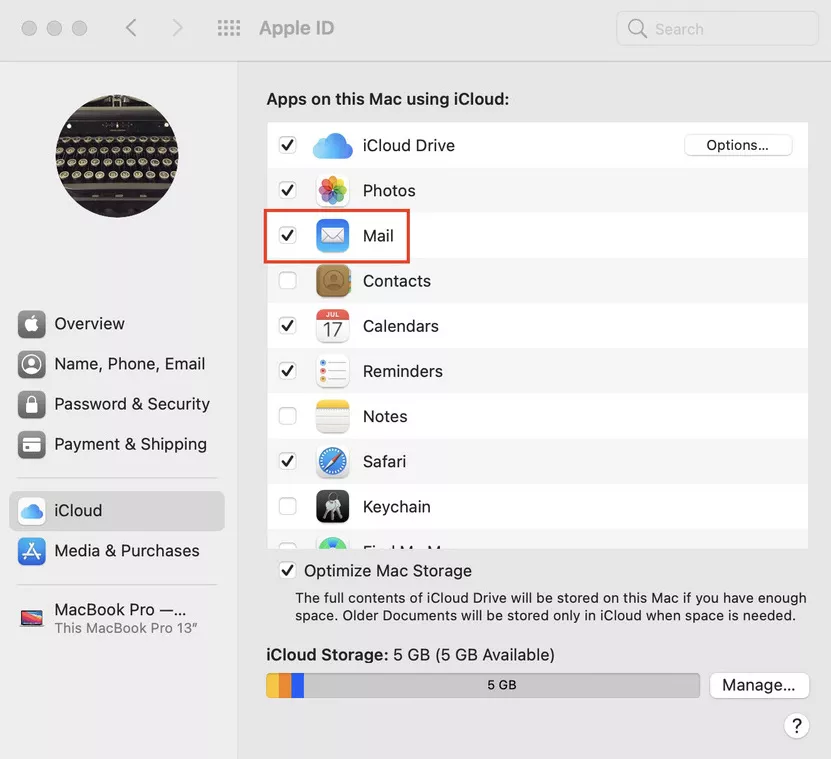 system preferences icloud big sur