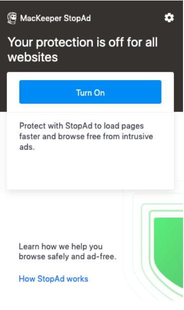 Turn StopAd again Turn StopAd again